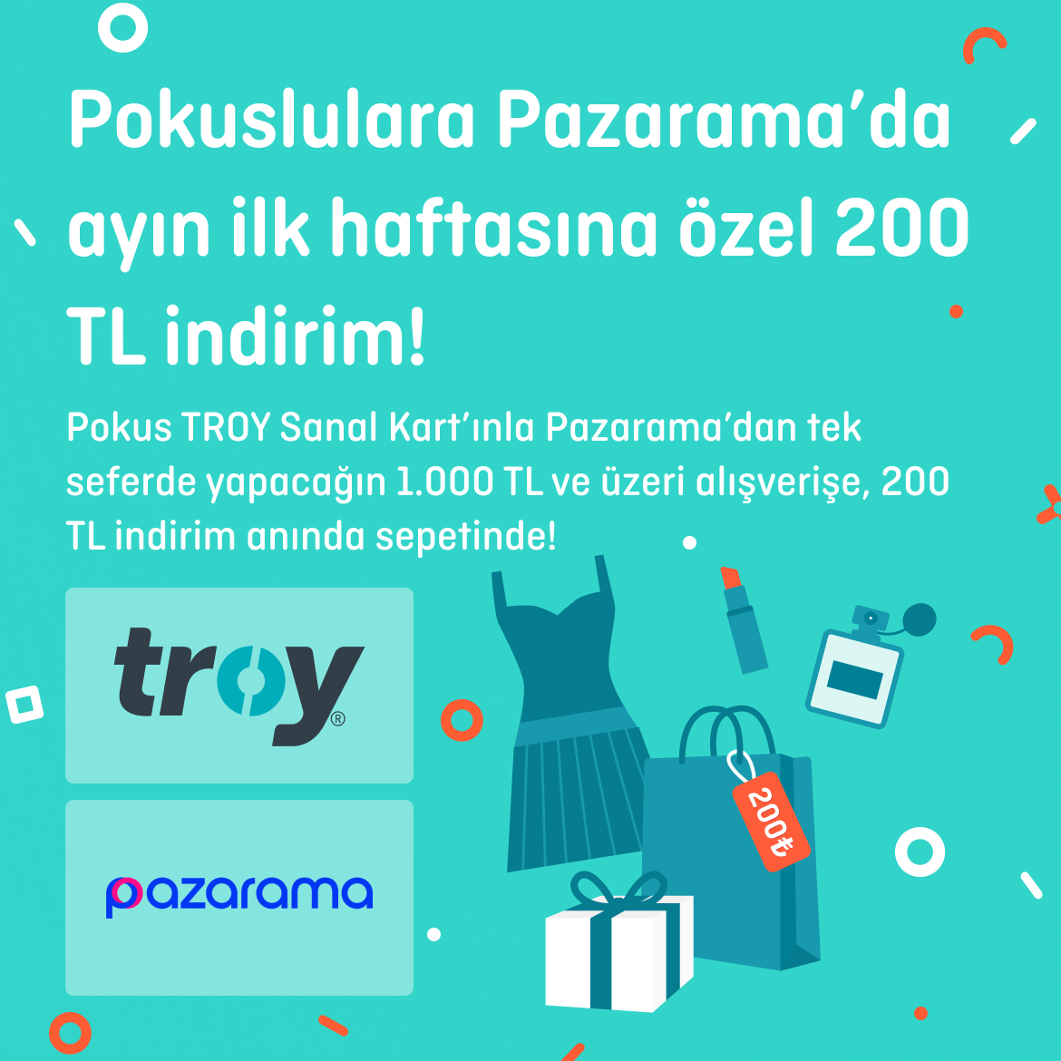 >Pokuslulara Pazarama'da ayın ilk haftasına özel 200 TL indirim!