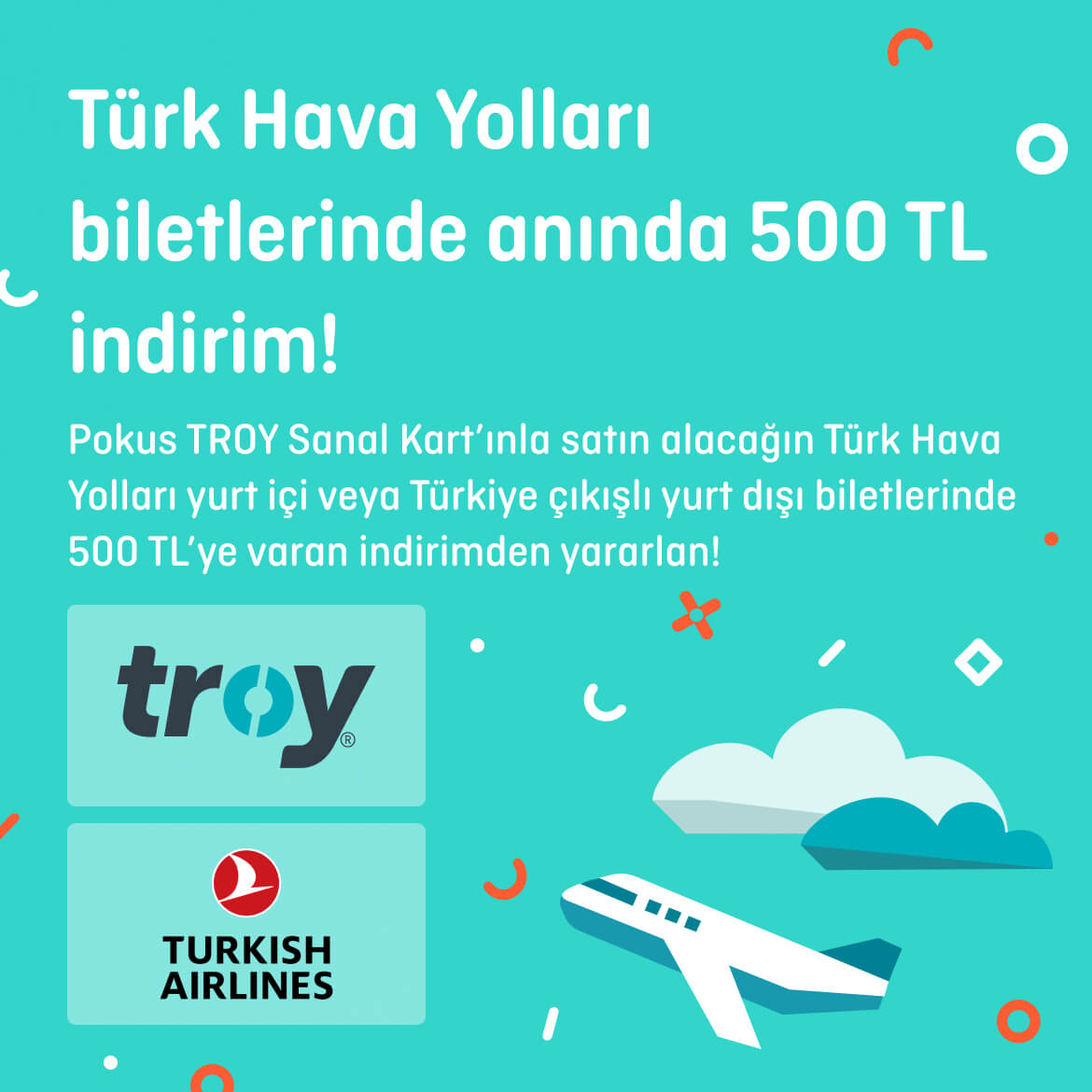 >Pokuslular TROY Sanal Kartları ile Türk Hava Yollarında Uçuyor!