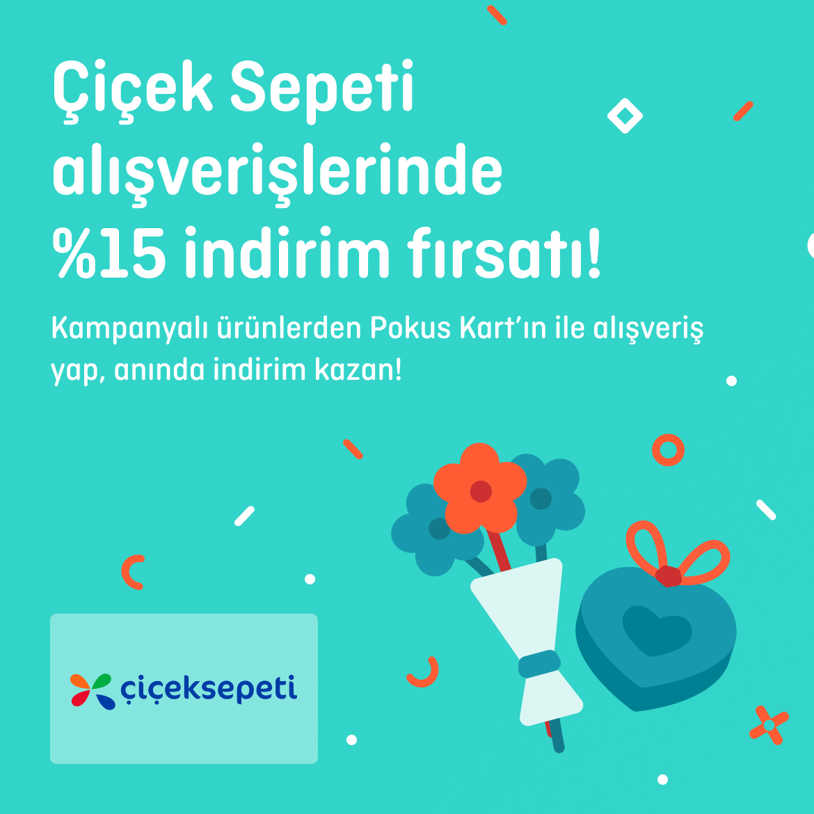 >Çiçek gibi indirim Çiçeksepeti’nde!