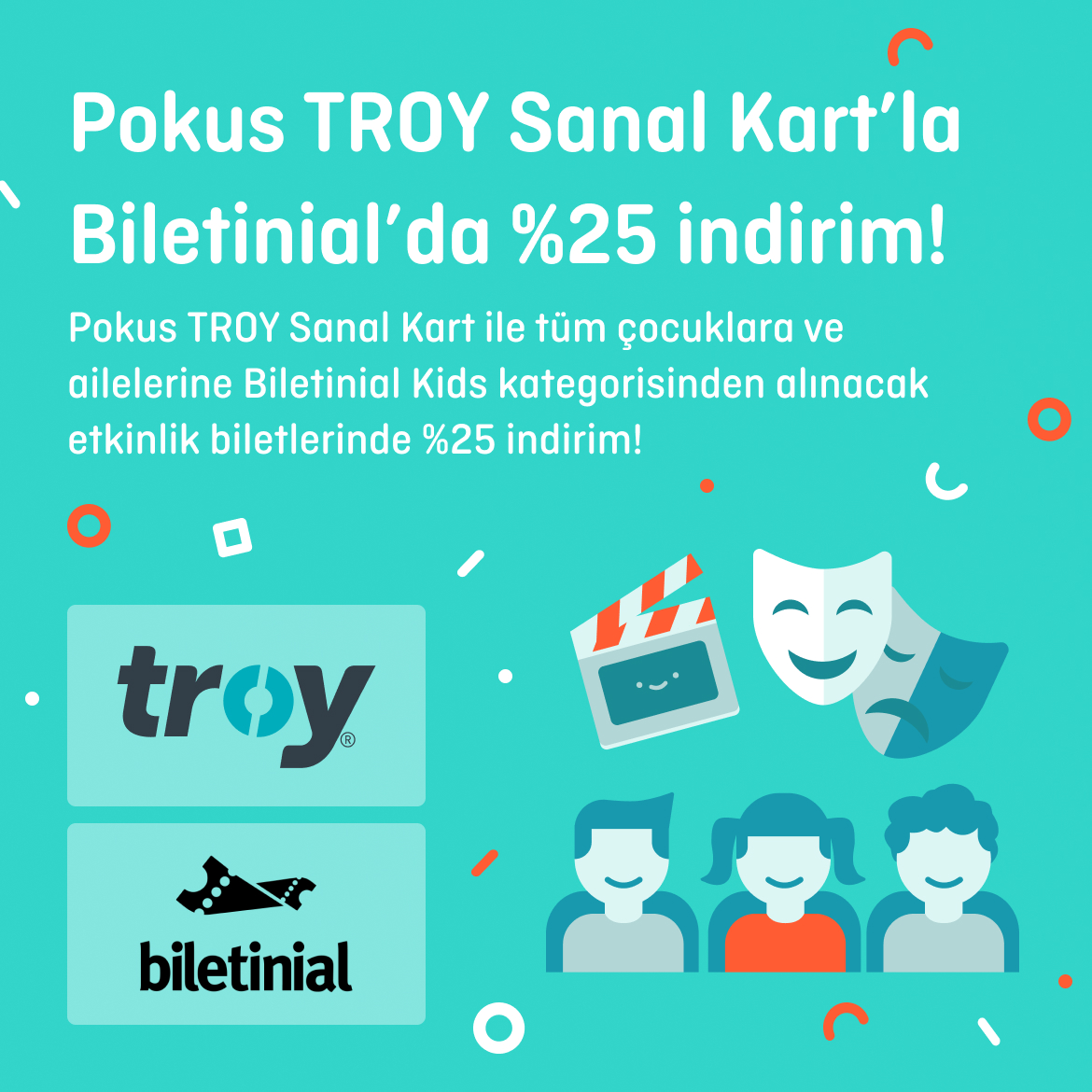 >Pokus Troy Sanal Kart’la Biletinial’da %25 İndirim!
